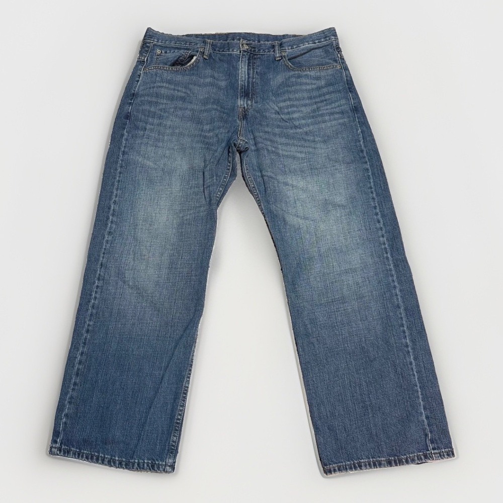 Levis 569 Loose Straight baggy Jeans 38x30 Mens Blue Denim Medium Wash